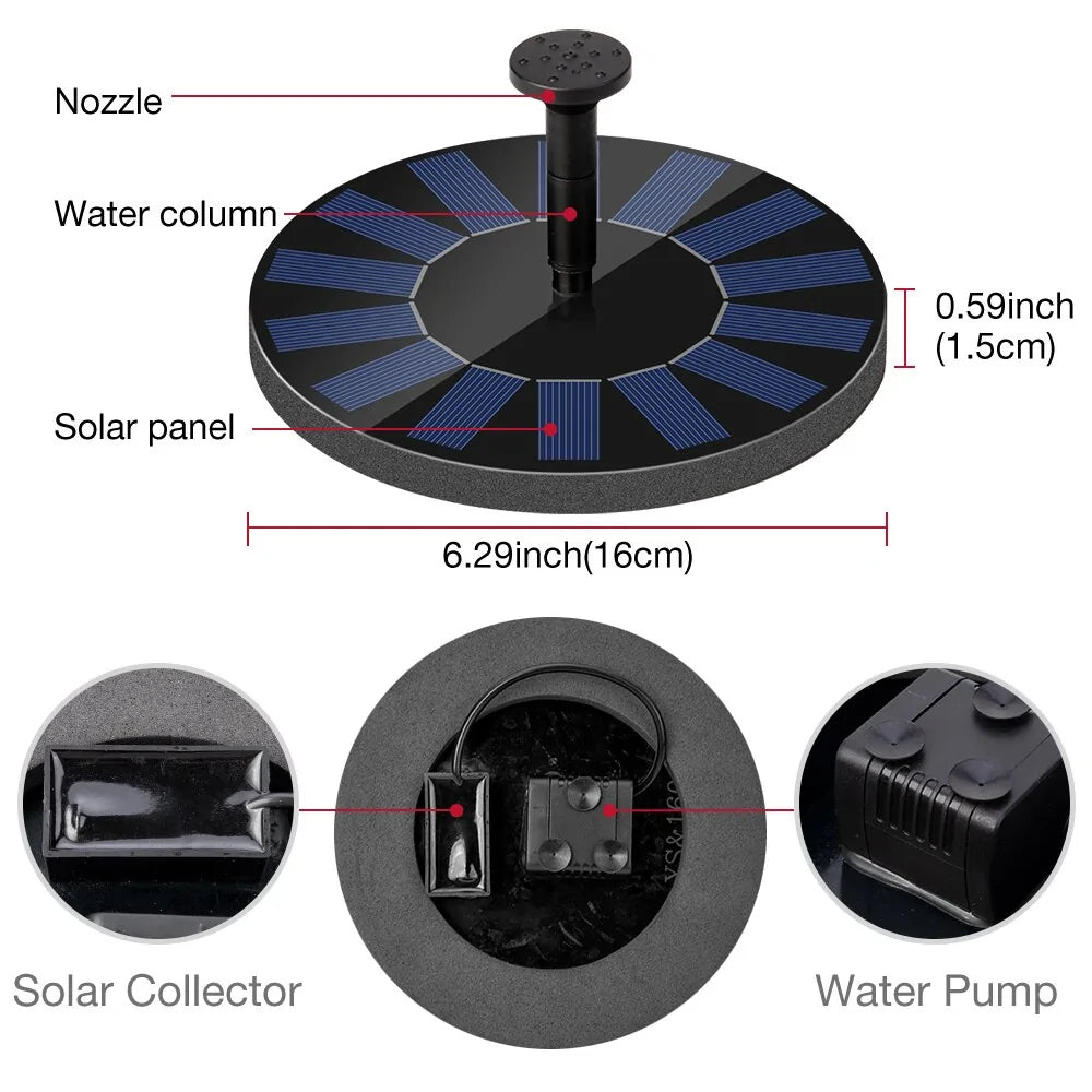 Solar Powered Fountain Pump