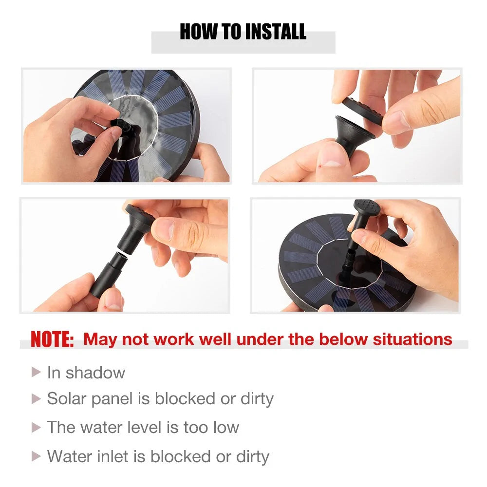 Solar Powered Fountain Pump