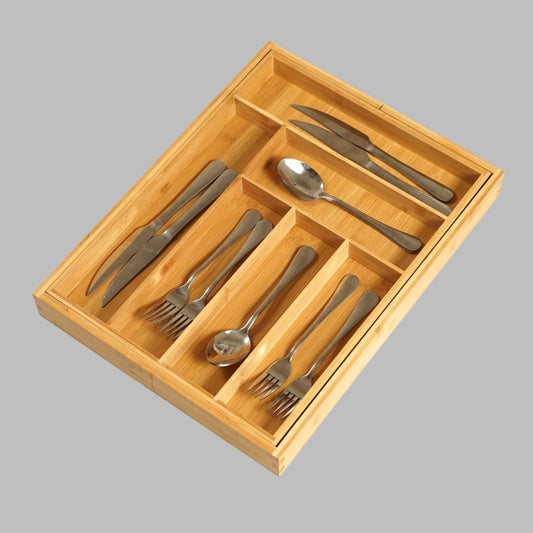 Bamboo Cutlery Organizer